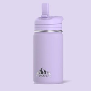 Hydrapeak Mini 14oz Water Bottle with Straw Lid, Stainless Steel Double Wall Ins